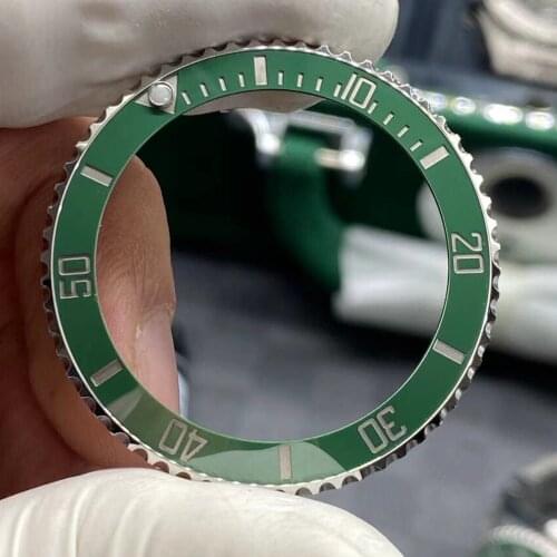 C FACTORY BEZEL V4 EDITION clean factory bezel with steel inert for green black submariner 116610 bezel 40mm