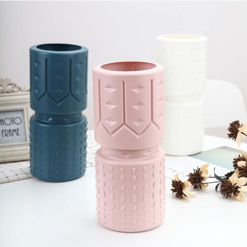 Decorative Plastic Flower Vase Dry Flower Arragenment Pot Housewarming Gift Tabletop Plant Container Dried Flower Arrangement