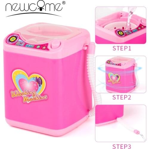 NEWCOME Mini Electric Washing Machine Makeup Brush Cleaner Device Automatic Cleaning Washing Machine Mini Toy