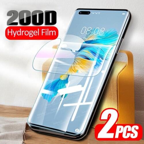 2pcs Full Curved Hydrogel Soft Film For Huawei Mate 40 Pro Huawey Hauwei Mate40 40Pro Pro+ Screen Protector Not Tempered Glass
