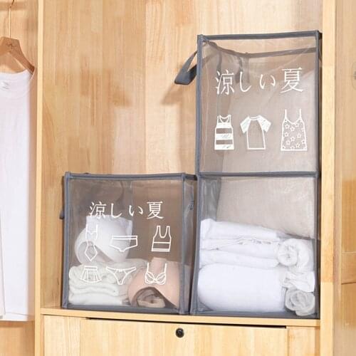 Dirty Clothes Storage Basket Mesh Foldable Laundry Baskets Large Capacity Laundry Hamper Home Toys Sundries Storage Box
