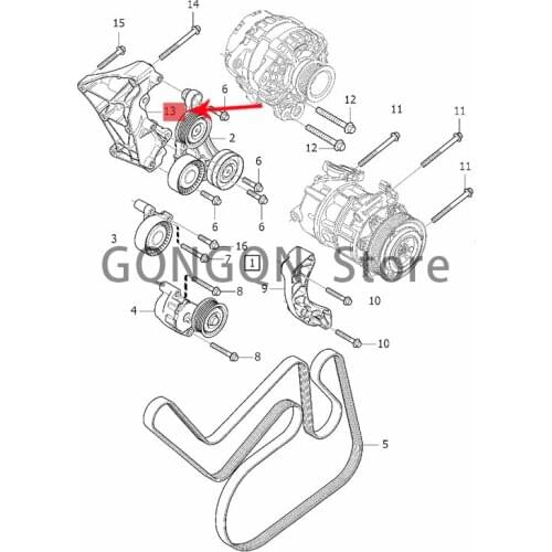 CAR generator bracket 2014-2020vol voxc90 xc60 v90 cross country v90 v60 s90l s90 s60 Bracket Torsional vibration damper