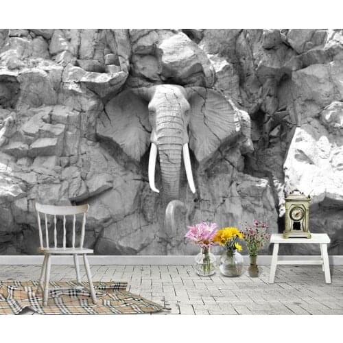 Beibehang Custom wallpaper 3d photo mural modern abstract Elephant living room Background wall decoration 3d wallpaper