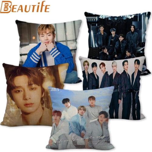 Custom Monsta X KPOP Pillowcase Wedding Decorative Cotton Linen Pillow Case For Home Pillow Cover 45X45cm One Side