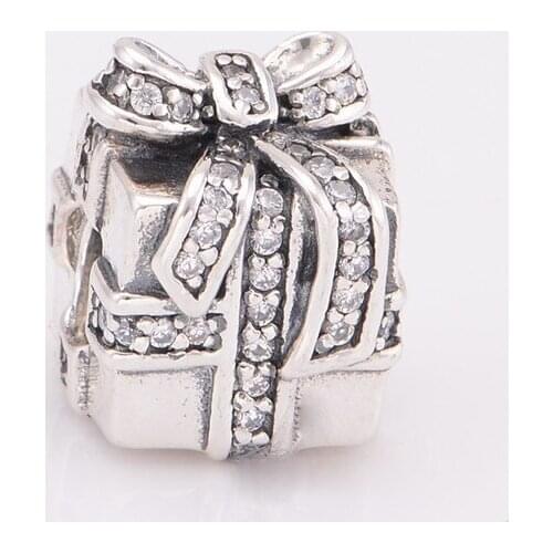 New Sparking Surprise Charms 925 Sterling Silver With Clear CZ Women Gifts Charm Suitable for Pandora Style Charm Bracelets