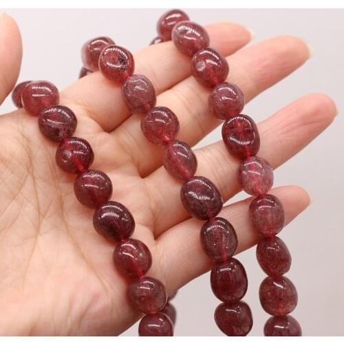New Style Natural Stone Bead Irregular Strawberry Quartz Loose Beads 10-12 MM For DIY Jewelry Making Necklace Bracelet Accessory
