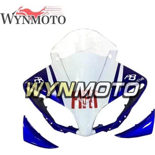 Front Fairings ABS Fairings R1 2009 2010 2011 R1 09 10 11 Nose Fairings Body Work Panels Cowlings Blue White 4 Parts