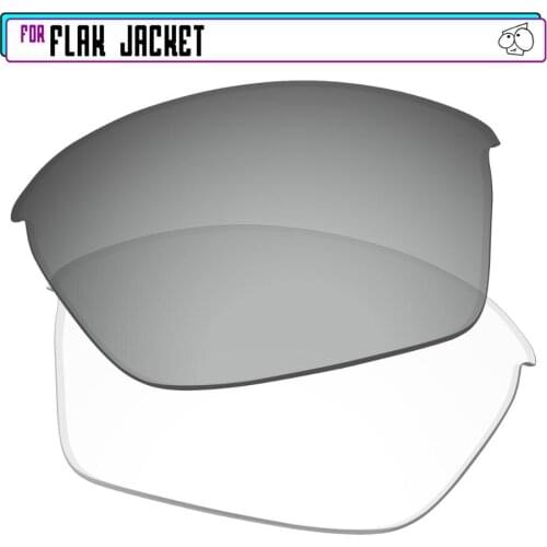 EZReplace Polarized Replacement Lenses for - Oakley Flak Jacket Sunglasses - Eclipse Photochromic