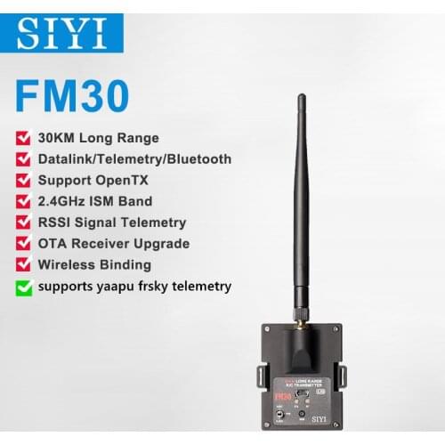 SIYI FM30 Radio Module with Datalink Telemetry Bluetooth Receiver OpenTX Racing Drones 2.4G 30KM FM30 Transmitter