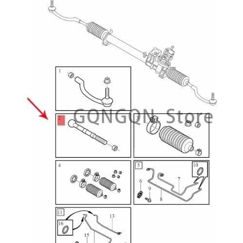 CAR steering rod S80 2006-2014 vol vos80 steering rod steering gear outer ball joint steering gear outer tie rod pull arm swing
