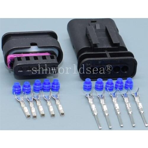 Shhworldsea 5 pin 1.2mm 5 Pin Female Motorcycle car Electric Connectors Sealed Waterproof Auto Plug 1-1718806-1 / 4F0 973 705