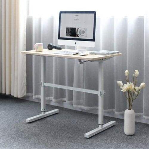 Standing Office Desk Table Manual Lift Adjustable Ergonomic Simple Office Computer Desk Stable Table 100*60cm Support 160kg