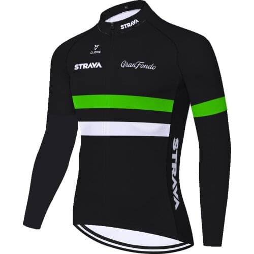 2021 STRAVA team Cycling Jersey Pro Team summer spring quick dry Bicycle Cycling Clothing Mens MTB long sleeve jersey bicycle