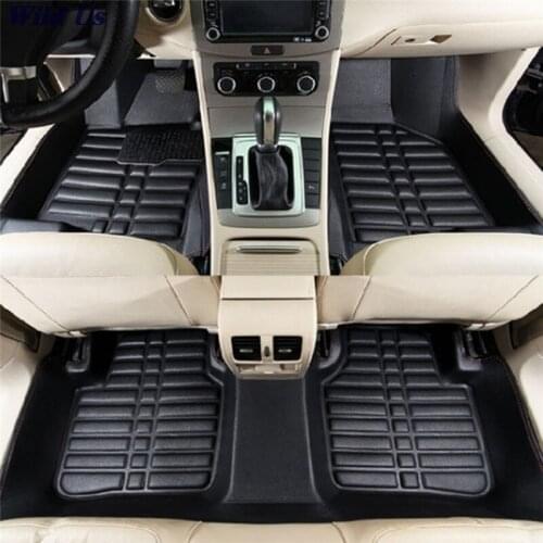 5Pcs Universal Car Floor Mats Auto Anti-Slip Mat Black Car Styling Interior Auto Floor Mats All Weather Mat