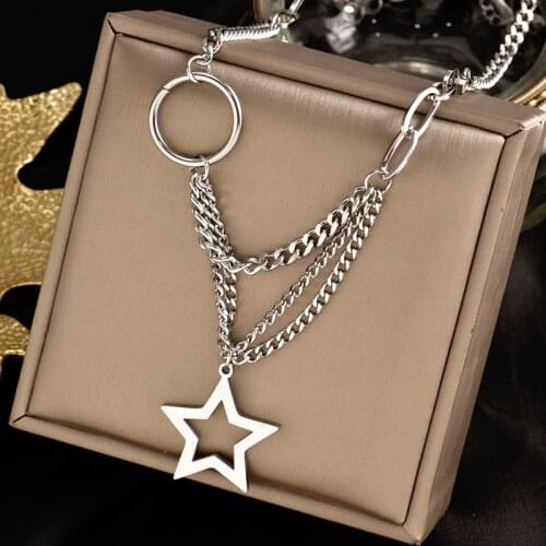 316L Titanium stainless steel inserts No fading chain Upscale jewelry star Necklace fashion charm Light luxury gift women