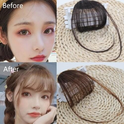 1PCS Fake Womens Air Bangs Hair Clip In Hair Extension haar accessoires Fringes Bang Hairpieces Heat Resistant Fiber