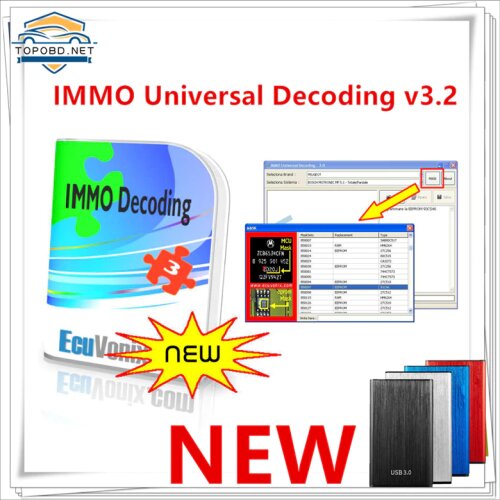 2021 Hot Sell EcuVonix 3.2 IMMO Universal Decoding V3.2 Remove IMMO Off + Keygen Unlimited Crack free shipping
