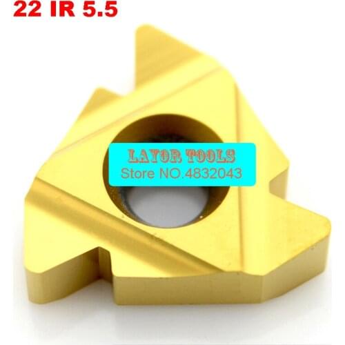 22 IR 5.5 ISO ,INTERNAL threaded turning Insert,Coating General Type partial profile 60 degree Cutting Steel,PITCH 5.5