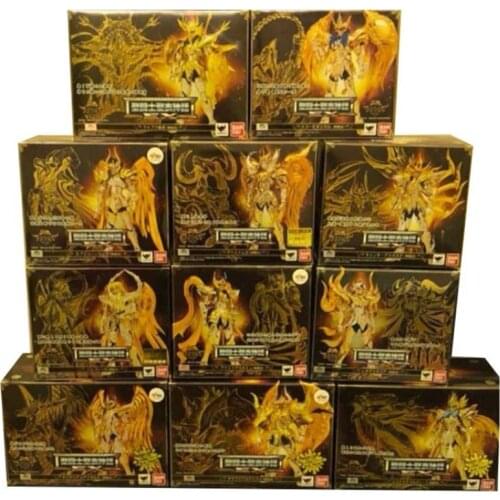 Bandai Anime Saint Seiya Saint Cloth Myth EX God Gold Set Golden Soul Sagittarius God Aries Lion Virgin Fish Collection Gift