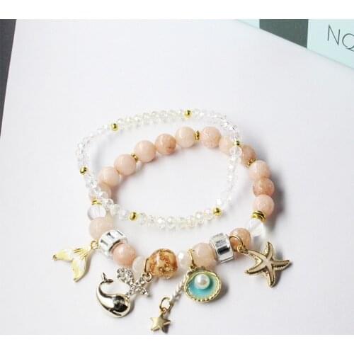 CHENFAN bohemian friendship Jewelry bead bracelet for women girls couple bracelets with charms women jewellery present for girl