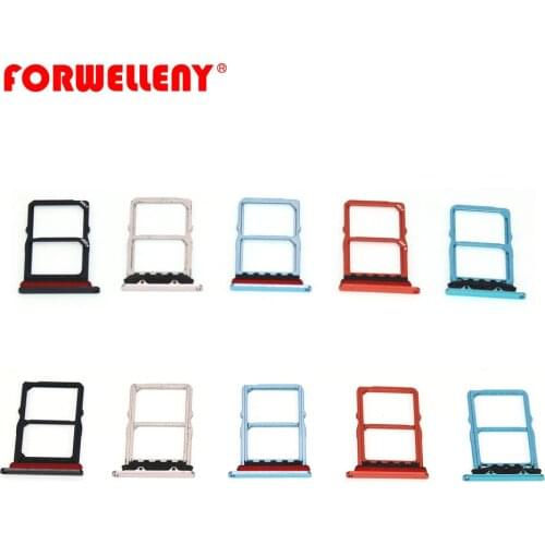 For huawei P30 Micro Sim Card Holder Slot Tray Adapters ELE-L04 ELE-L09 ELE-L29 black silver purple red red