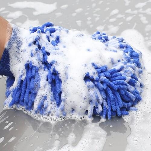 Double-sided Microfiber Chenille Car Washing Glove Care Cleaning Glove Cleaning Cloth Towel Mitt Car Accessories Cleaning Tool