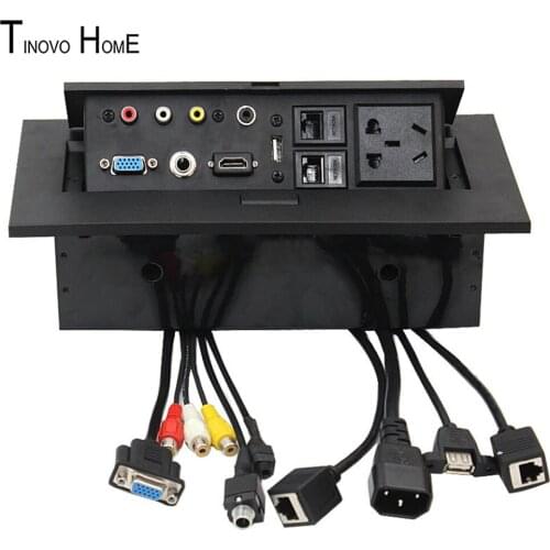 Socket / desktop socket / multimedia socket AV audio video VGA USB 3.5 audio 6.35 microphone connector zinc alloy