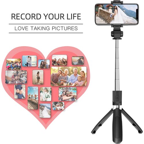 L01s:Can be Folded Wireless Bluetooth , Monopod Tripod for Phone Selfie Stick, Suitable Huawei Xiaomi Honor Gimbal Smartphone