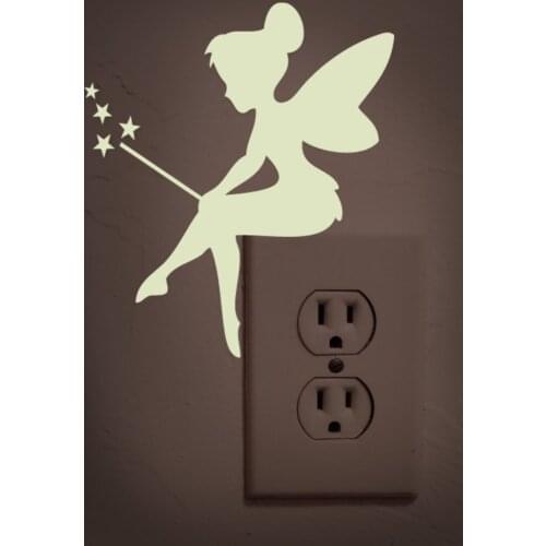 Small Beautiful Fairy Silhouette Sticker Switch Decals Computer Window Murals Cellphone Art Decorative Posters Vinyl Decor S-285