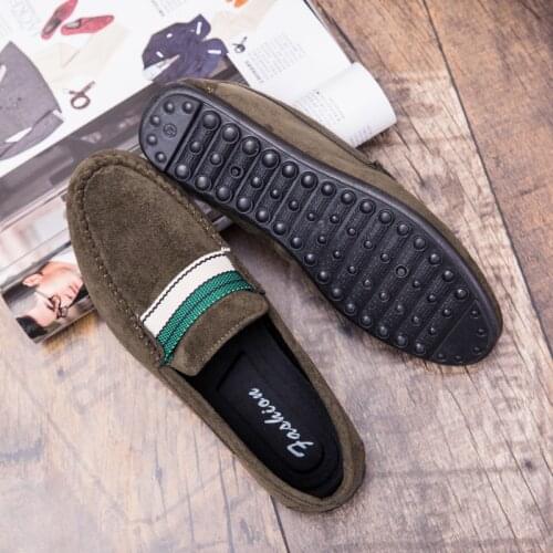2021 New Mens Driving Shoes Fashion Mens Casual Shoes Brand Leather Mens Loafers Comfortable Moccasin Flat Sneakers