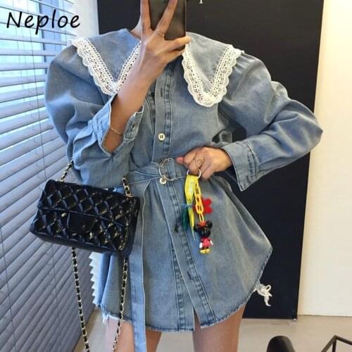 Модные джинсовые платья Neploe China At AliExpress