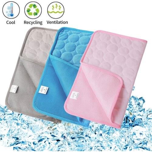 Dog Mat Cooling Summer Pad Mat For Dogs Cat Blanket Sofa Breathable Pet Dog Bed Summer Washable For Small Medium Large Dogs Car