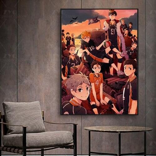 2021 Volleyball Boy Japan Style Cartoon Anime Haikyuu Poster Modular Painting Anime Posters Wall Artwork Picture Art Home Decor