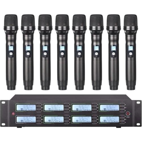 Professional UHF wireless microphone metal handheld microphone, suitable for family KTV microphone outdoor activity microphone