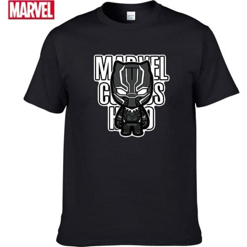 Marvel The Avengers Black Panther T-shirt Comfortable Breathable 100% cotton Fashion clothes for teens Summer Men t-shirt #131