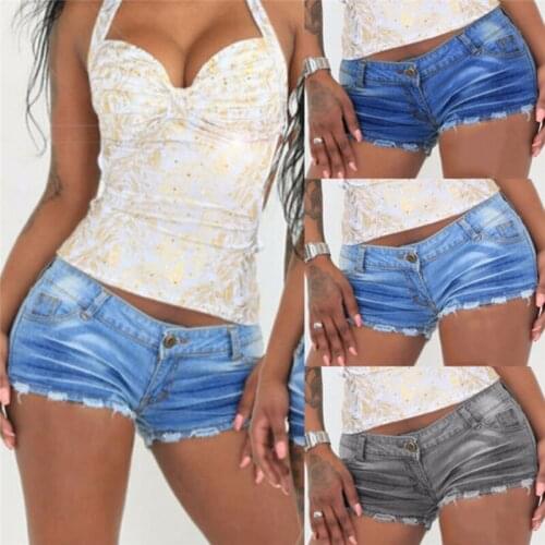 Casual Blue Denim Shorts Women Sexy High Waist Buttons Pockets Slim Fit Shorts 2021 Summer Beach Streetwear Jeans Shorts