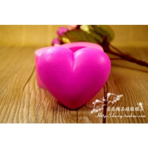 Love Heart Silicone Soap mold DIY Handmade Craft 3d soap molds S315