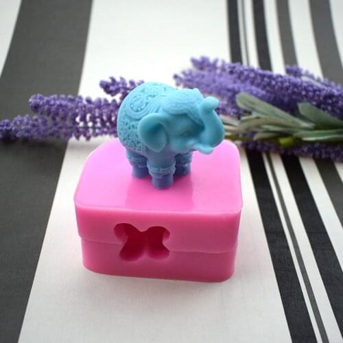 Handmade Elephant Silicone Fondant Mold Food Grade DIY Tools Ice Block Chocolate Soap Cake Candle Decor BPA Free Party Baby Room