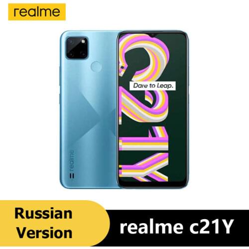 Realme C21Y Smartphone Russian Version 4GB 64GB Smartphone Octa-core Processor 6.5inch HD Display 5000mAh Massive Battery
