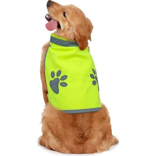 Pet Dog Safety Clothes Night Reflective Fluorescent Green Vest Night Walking Protect Clothes for Pet