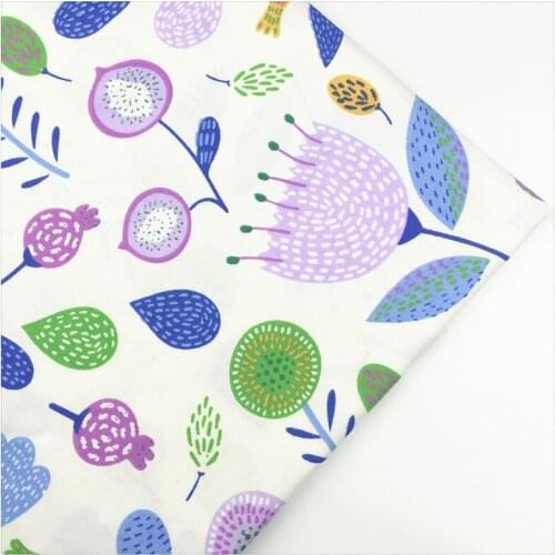 Syunss,Purple Series Floral Printed Cotton Fabric DIY Tissu Patchwork Telas Sewing Baby Toy Bedding Quilting Cloth Craft Tecido