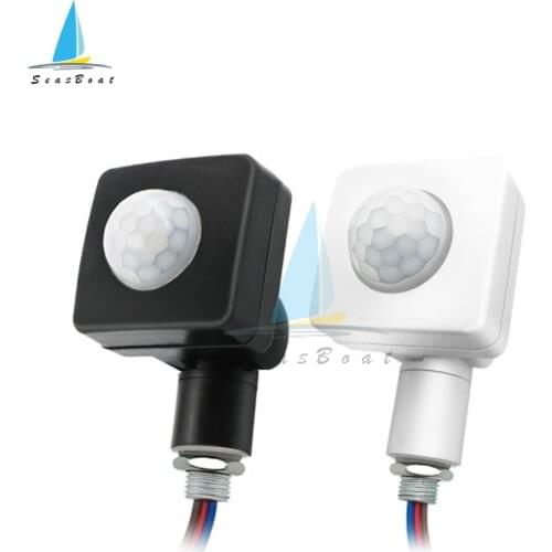 Ultrathin LED Flood light PIR Motion Sensor Detector waterproof Outdoor 85-265V IP65 Motion Sensor Adjustable PIR Switch 10mm