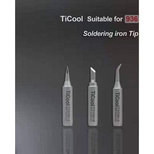 TiCool 936 Universal Flying Wire Soldering Iron Tip Straight Tip Curved Tip Small Knife Tip Is Suitable For Mobile Phone Repair