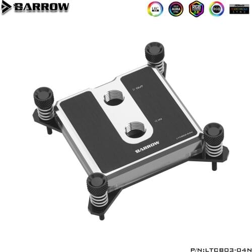 Barrow CPU Water Block use for Intel LGA1150 1151 1155 1156 Socket / POM / Brass Metal Top / A-RGB Light compatible 5V GND 3PIN