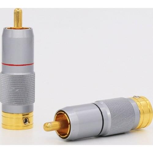 High Performance Gold Plated Audio rca Plug Audio Speaker Connectors