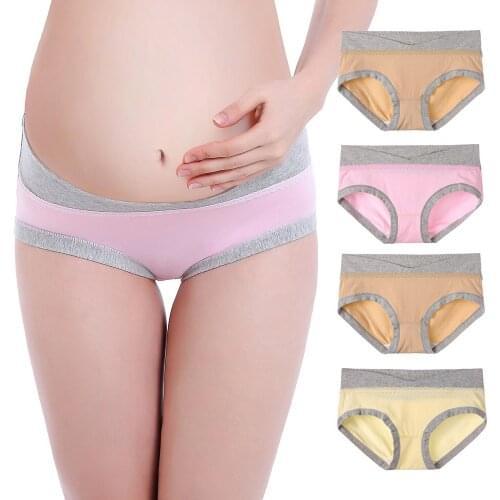 ZTOV 4Pcs/lot Pregnancy Underwear Panty Low Waist Briefs for Pregnant Women Plus Size Maternity Underwear Panties XXXL