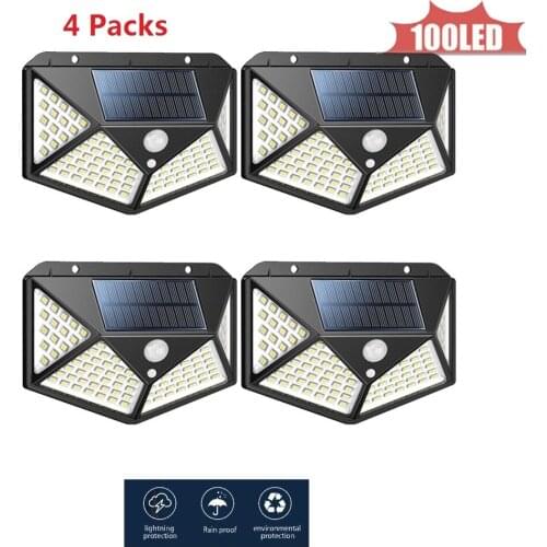 1-4PCS Solar outdoor light of garden LED Street Light Sensor foco Solar Power Lamp waterproof Garden security spotlight free shi