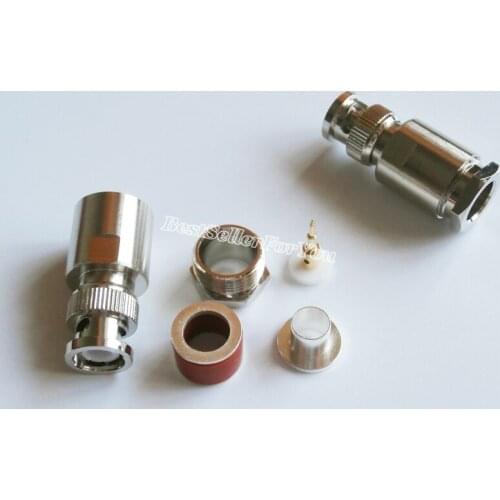 1Pcs Connector BNC Male Plug Clamp For RG8 LMR400 RG213 RG214 RG165 7D-FB Cable RF Coax Connector