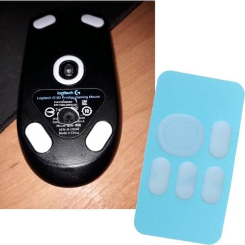 1Pack Mouse Skates Glide Feet Pads Ice Version Tiger Gaming Mouse Feet Sticker for logitech G102 G PRO Wired Mouse White