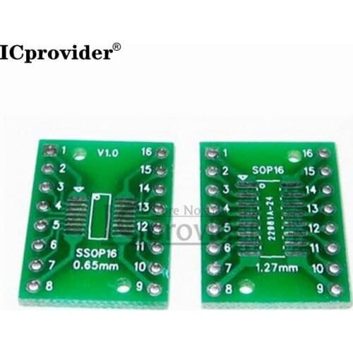 10PCS TSSOP16 SSOP16 SOP16 to DIP16 Transfer Board DIP Pin Board Pitch Adapter icprovider